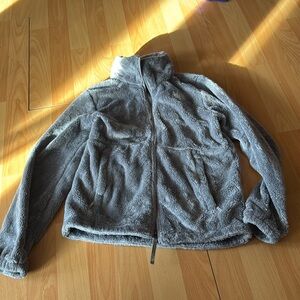 Girls north face grey jacket, size medium 10/12